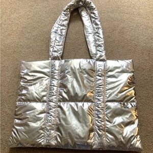 Bath And Body Works Tote 2024 Black Friday Silver PUFFY Bag New